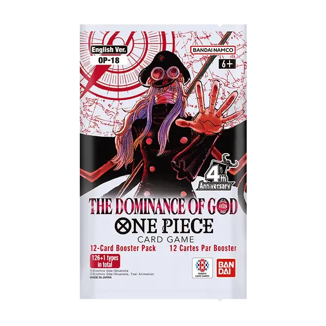 Bandai official image of One Piece The Dominance of God OP-18 English sealed booster pack