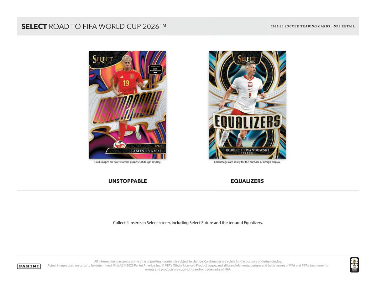 Panini NPP retail sell sheet: Unstoppable and Equalizers insert design previews