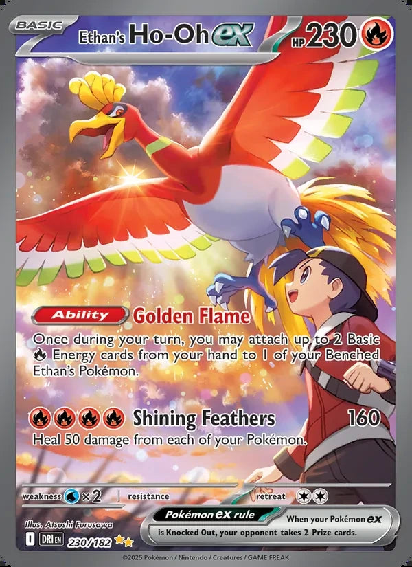 Ethan's Ho-Oh ex 230/182 Special Illustration Rare — English Destined Rivals