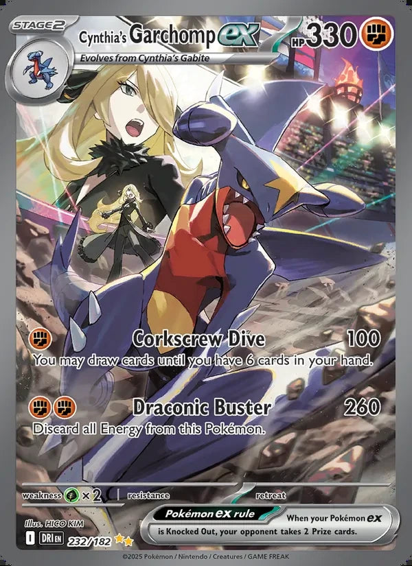 Cynthia's Garchomp ex 232/182 Special Illustration Rare — English Destined Rivals