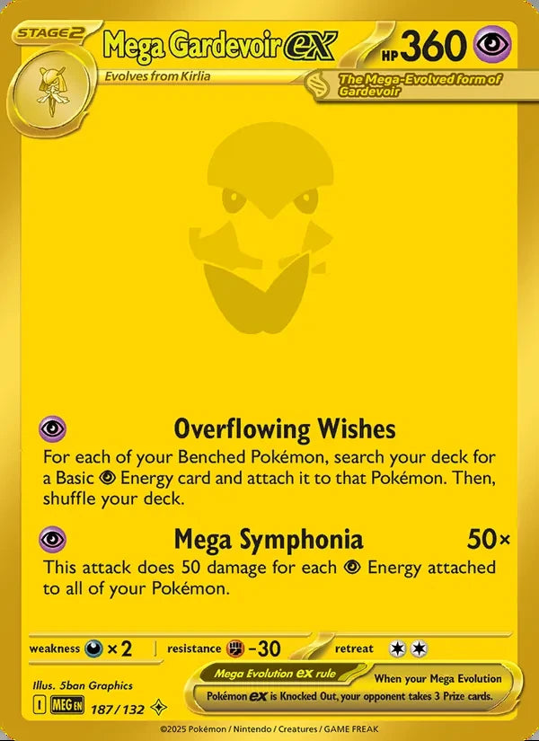 Mega Gardevoir ex 187/132 Mega Hyper Rare — English Mega Evolution