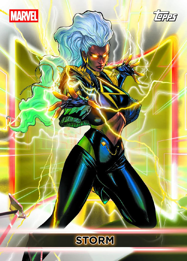 Storm base card from the 200-card 2026 Topps Neon Marvel set