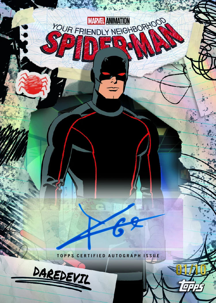 Daredevil Black Foil autograph card signed by Charlie Cox, numbered 01 of 10